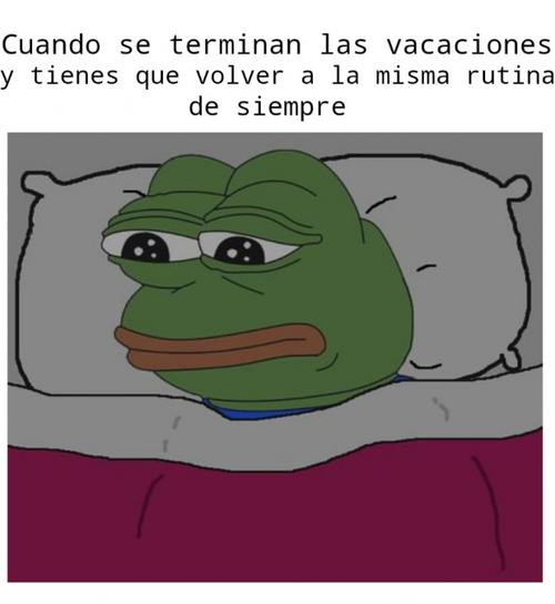 Se acabaron las vacaciones