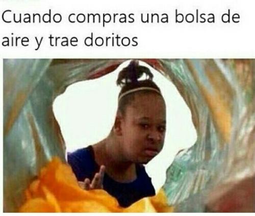 La bolsa de aire y con sorpresa con doritos alv :v