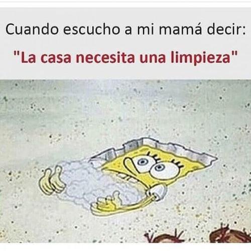 La casa necesita una limpieza dice mamá