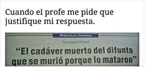 Cuando el profesor me lo pide