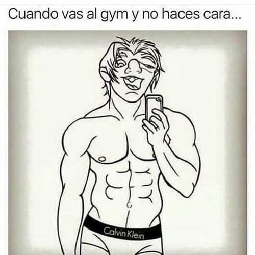 Cuando vas al gym y no haces cara