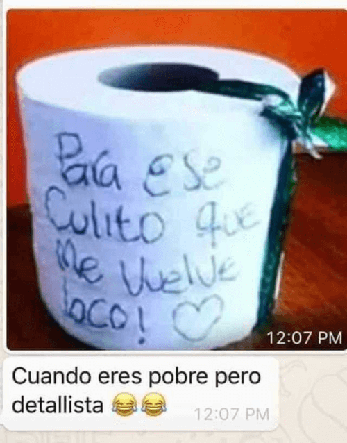 Cuando eres pobre pero detallista