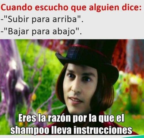 Por personas asi se hacen instrucciones del shampoo