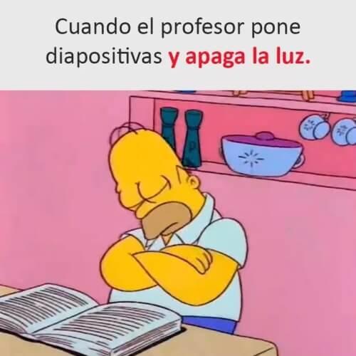 Cuando el profesor apaga la luz