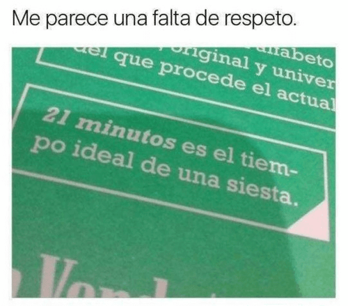 Ya no respetan ni la siesta